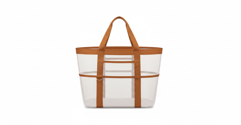 ILE DE RE — Strandtasche für Damen · Weiß im Bohème-Stil · Inselcharme
