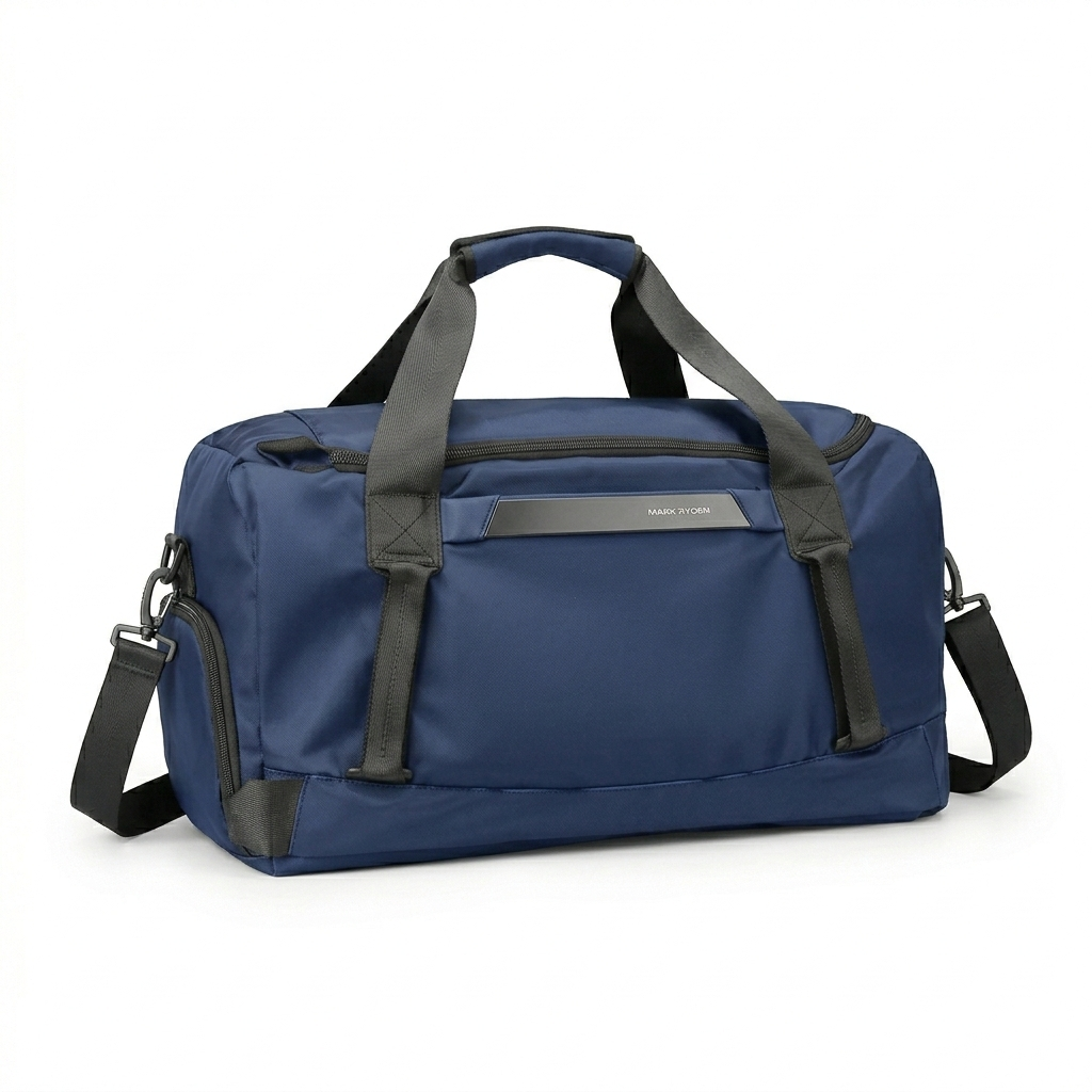AMALFI — Sac Week-end Femme Cuir PU Bleu Cobalt Audacieux